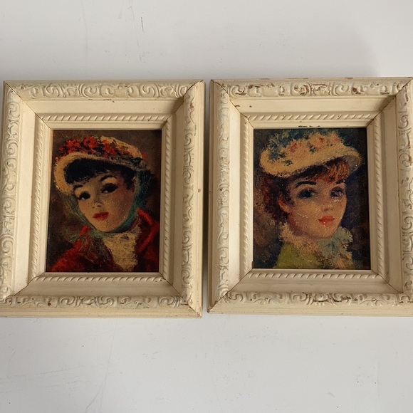 Vintage C. & A. Richards Huldah Annette & Suzanne portrait paint prints H282H283 - Picture 13 of 14